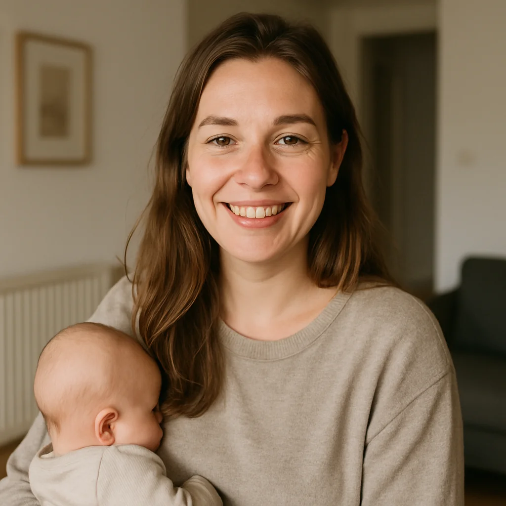 Emma Visser - Jonge moeder tevreden met kinderkamer gordijnen